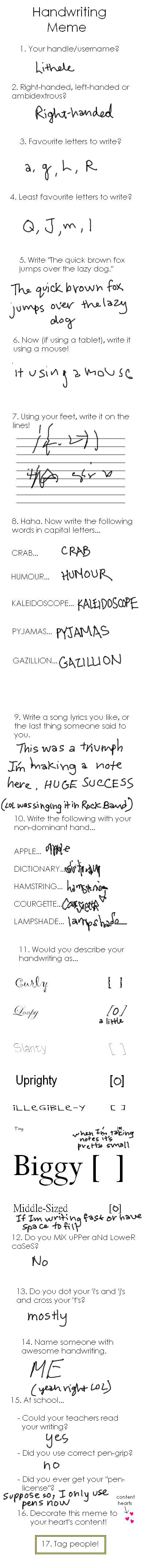 Handwriting meme by lithele