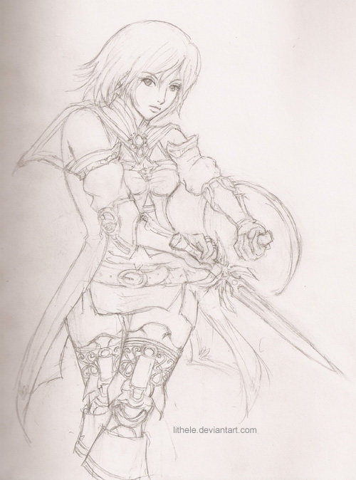 FF12 - Ashe sketch by lithele