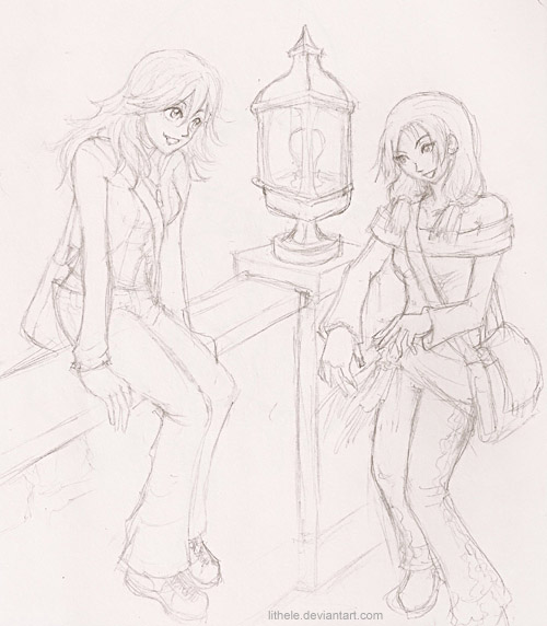 Charlie and Perdita, chilling by lithele