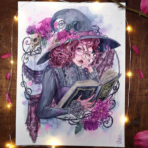 Dark Arts Watercolor painting