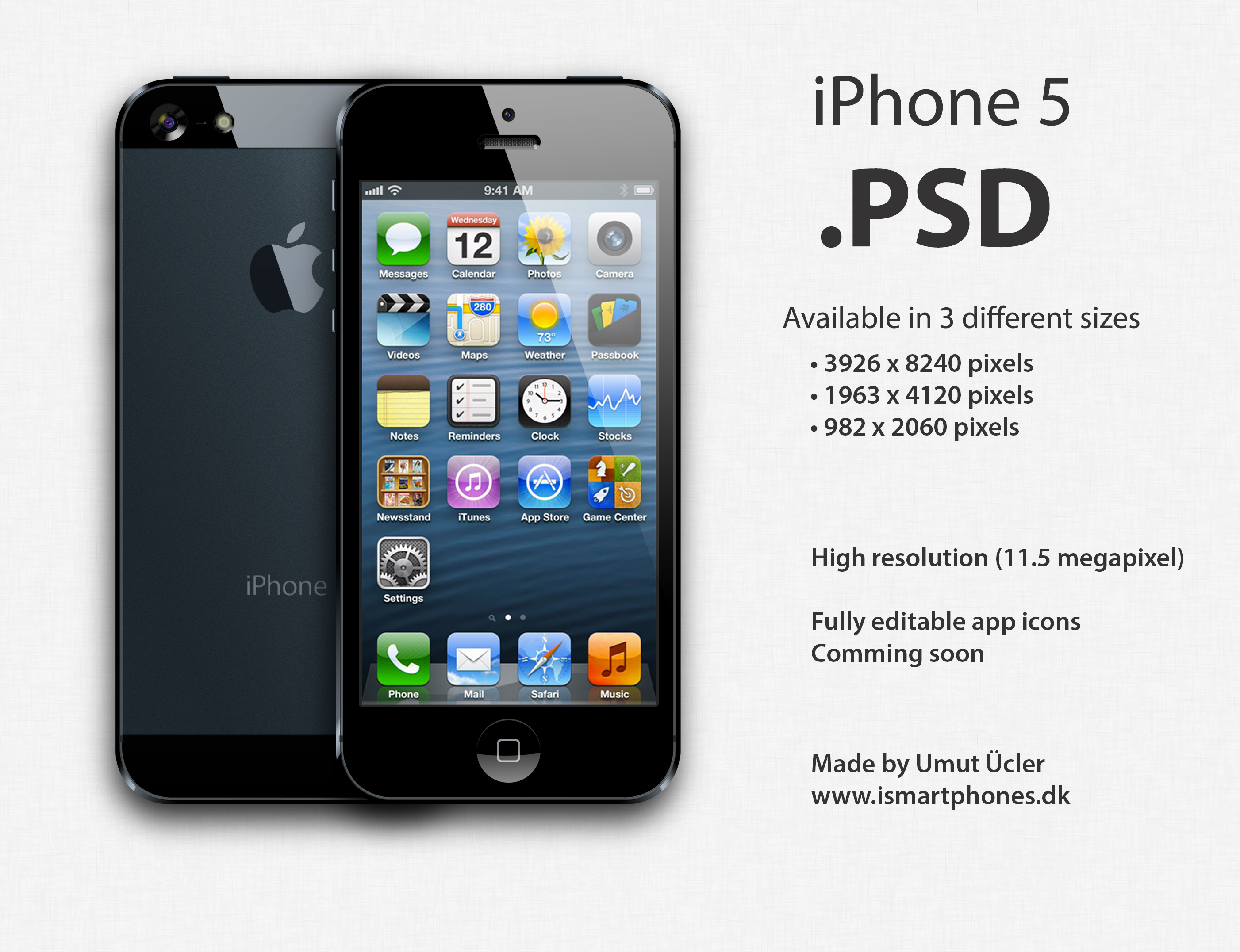 Apple iPhone 5 .PSD