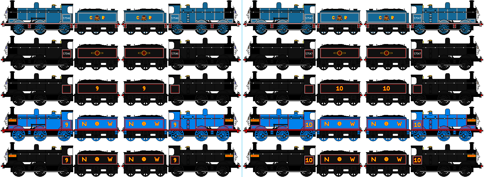 Donald Rws Railway Series Donald and Douglas Sprites by sodormatchmaker on DeviantArt