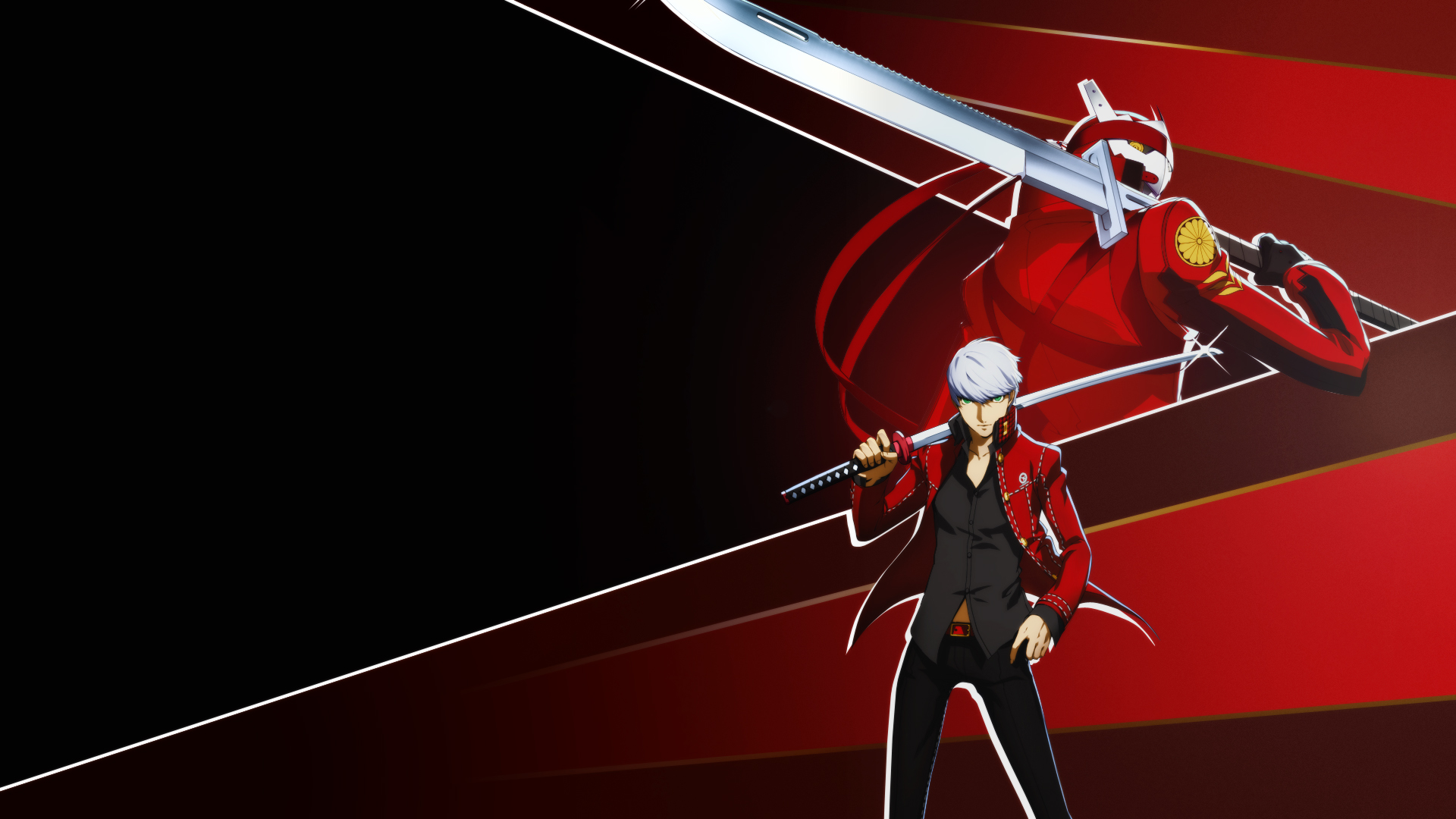 [RED] Yu Narukami and Izanagi Wallpaper 1080p