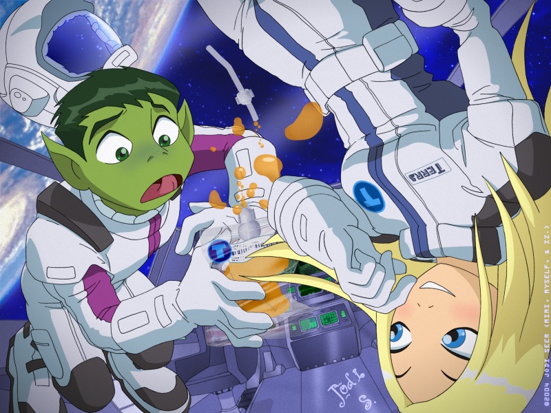 Zero G Beast Boy And Terra By Jodi Seer On Deviantart Zero G Beast Boy And Terra By Jodi Seer On Deviantart