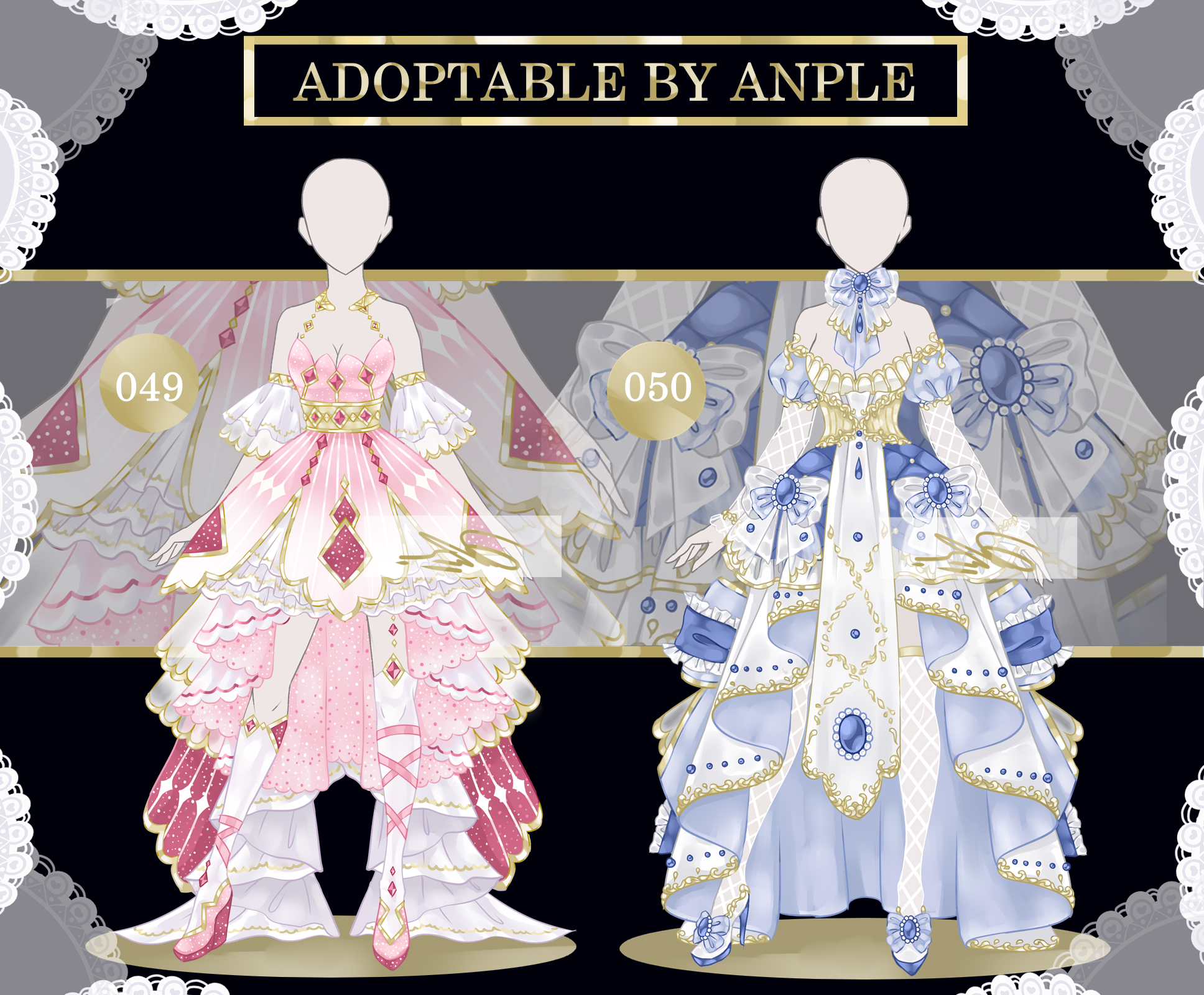 Outfits [CLOSED] Reauction 049 - 050 by AnpleOR on DeviantArt