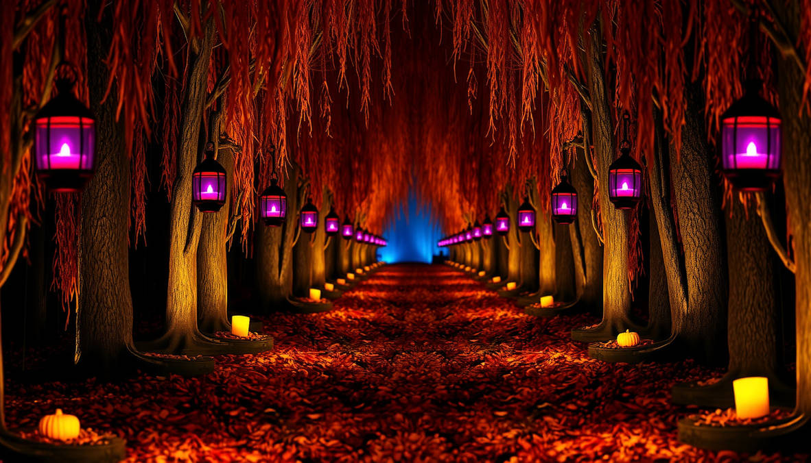 Give me an orange leaf colored weeping willow Fore