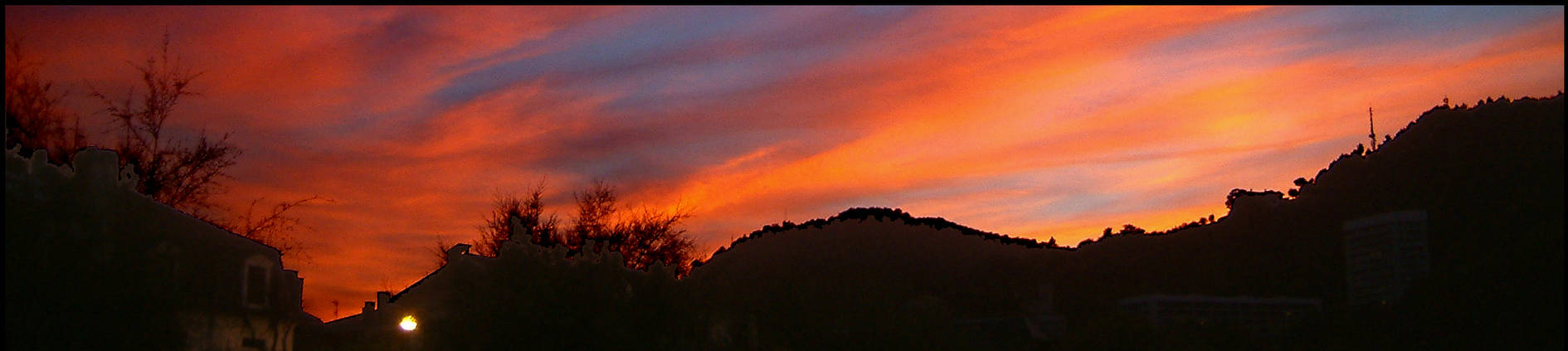 Pintando el cielo.