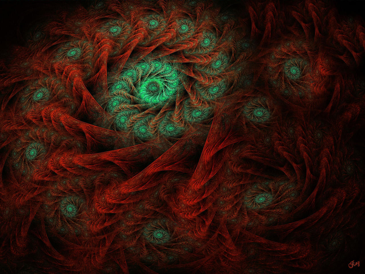 Rich Red Spiral