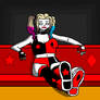 Harley Quinn Sitting/Relaxing (Black Backdrop) 2