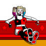 Harley Quinn Sitting/Relaxing (White Backdrop) 2
