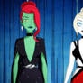 Harley Quinn and Poison Ivy Dressed Up + Chokers 3