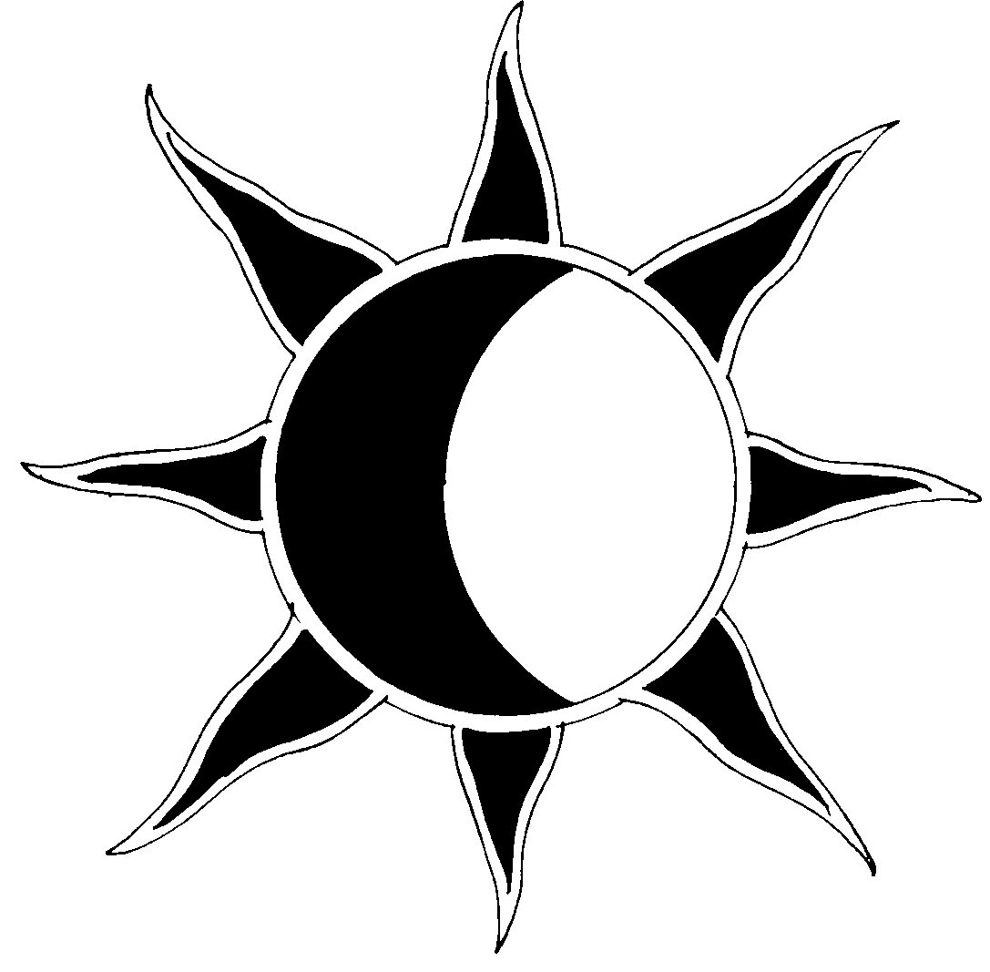 sun and moon design drawing