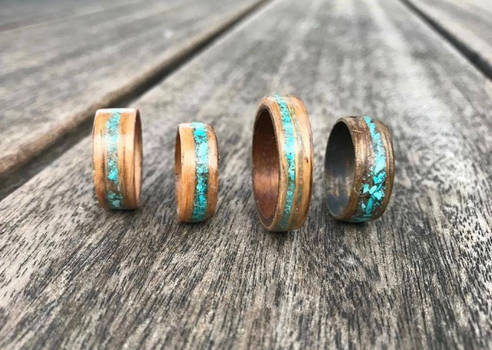 Turquoise Bentwood Ring