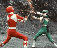 Red Ranger Vs Green Ranger gif by act52 on DeviantArt