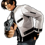 Kyo Kusanagi with a gun