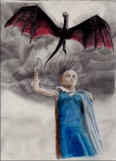 Daenerys and Drogon (Game of Thrones fanart)