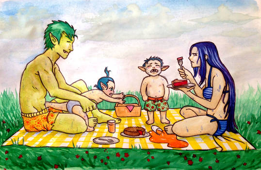 Beastboy and Raven: Oh What  A Lovely Picnic