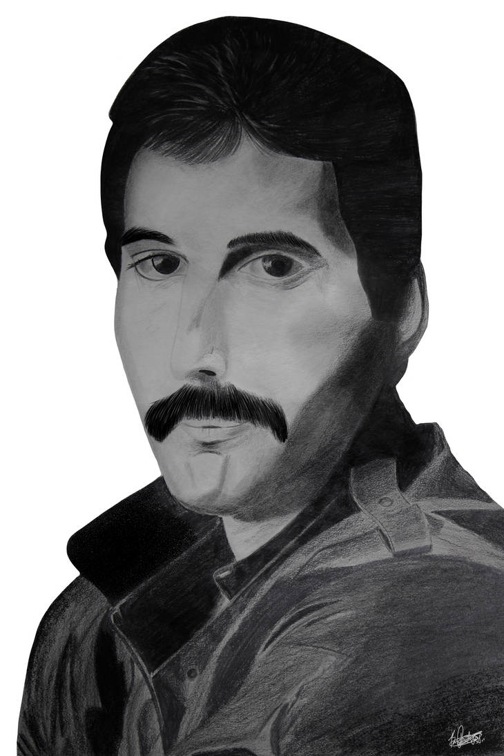 Freddie Mercury portrait by sketchesbybee on DeviantArt