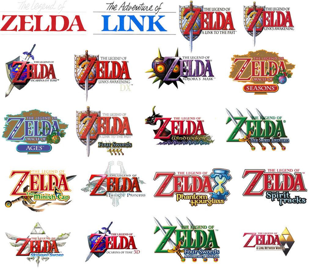 Zelda Logo Collage by WildervilleBull94