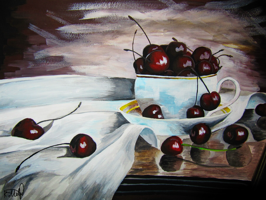 Still life 5: Cherries