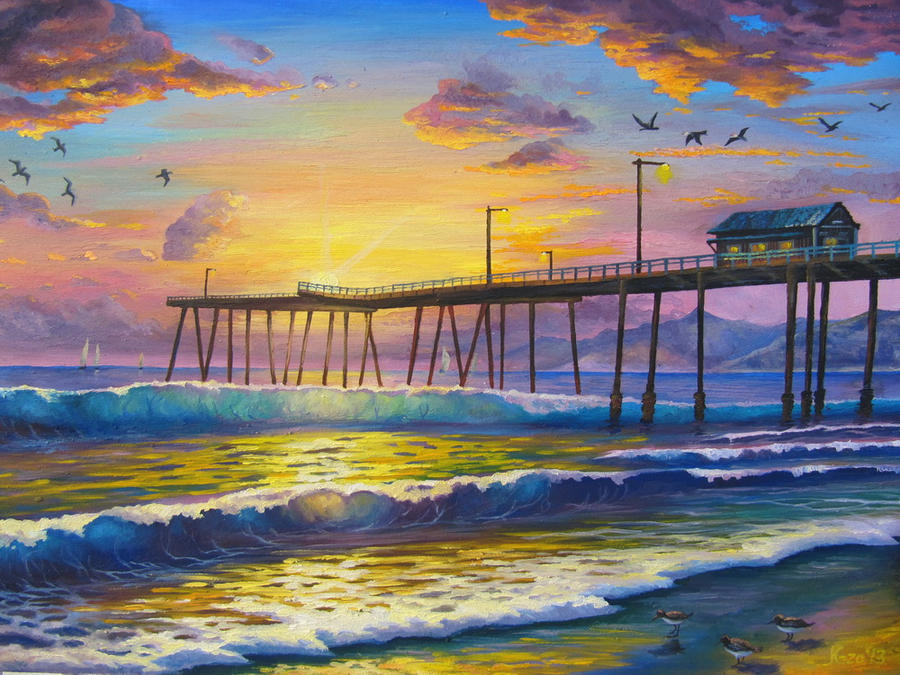 Sunset on the beach by Kaitana Sunset on the beach by Kaitana