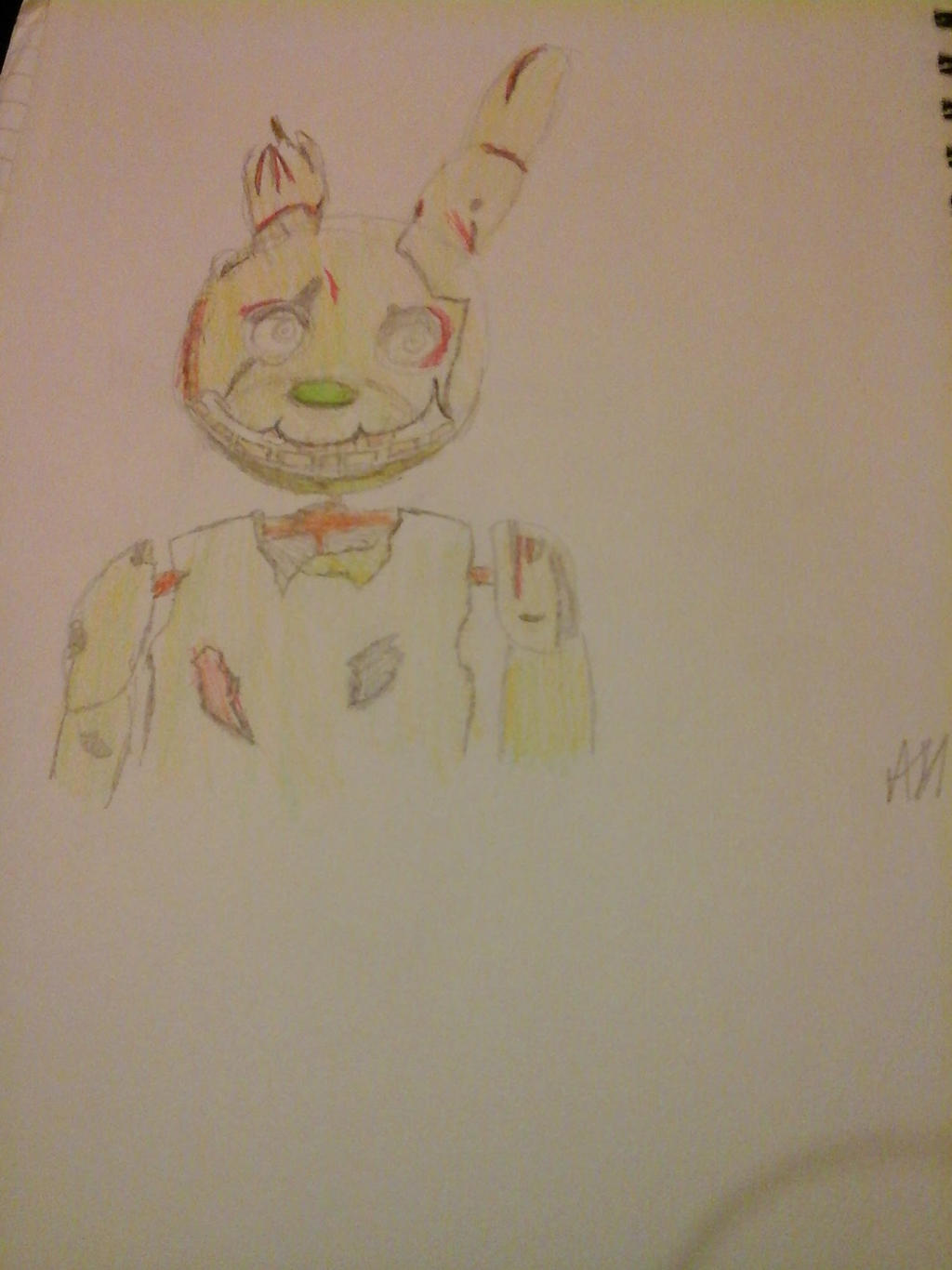 springtrap sketch by TaintedRose2 on DeviantArt