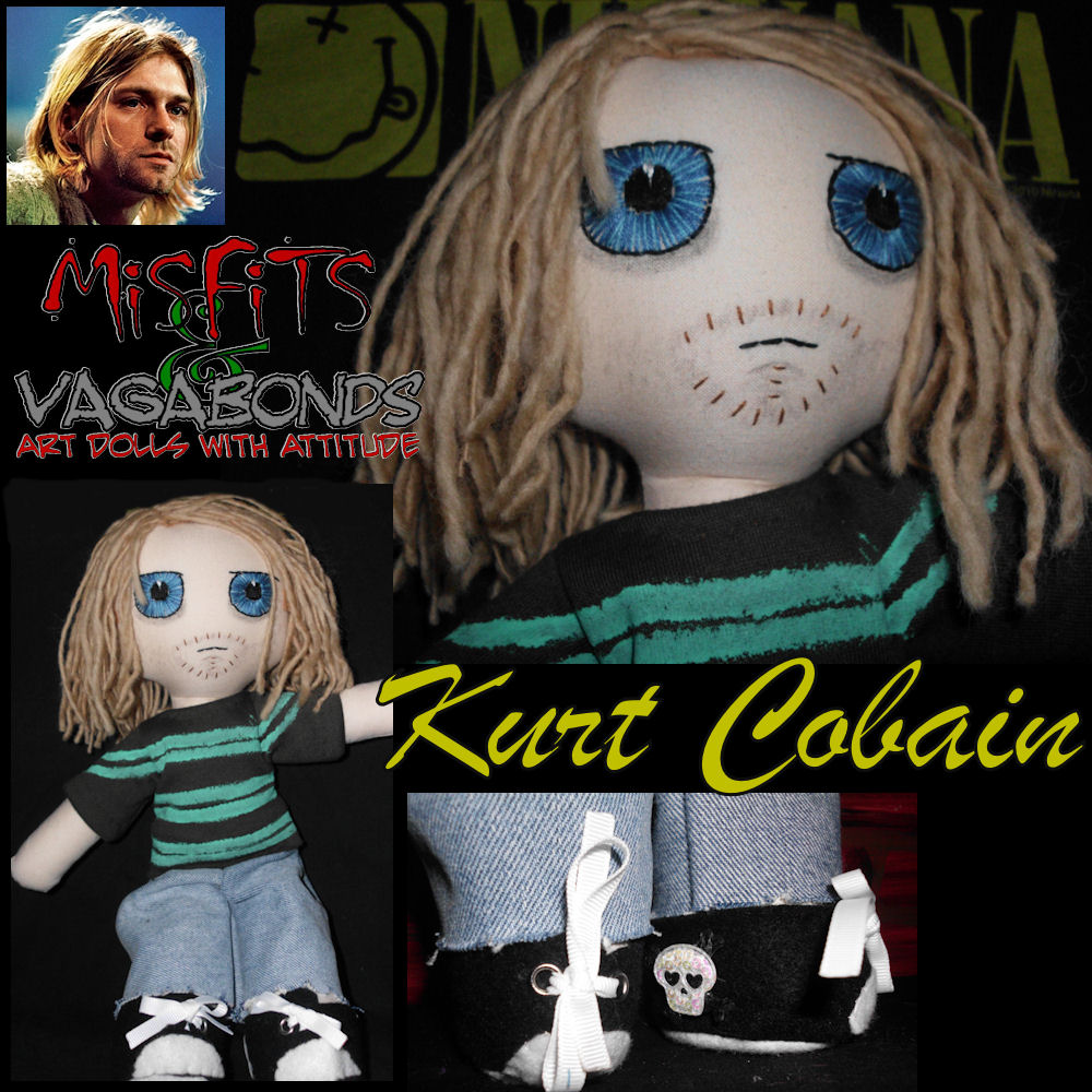 Kurt Cobain Nirvana chibi doll