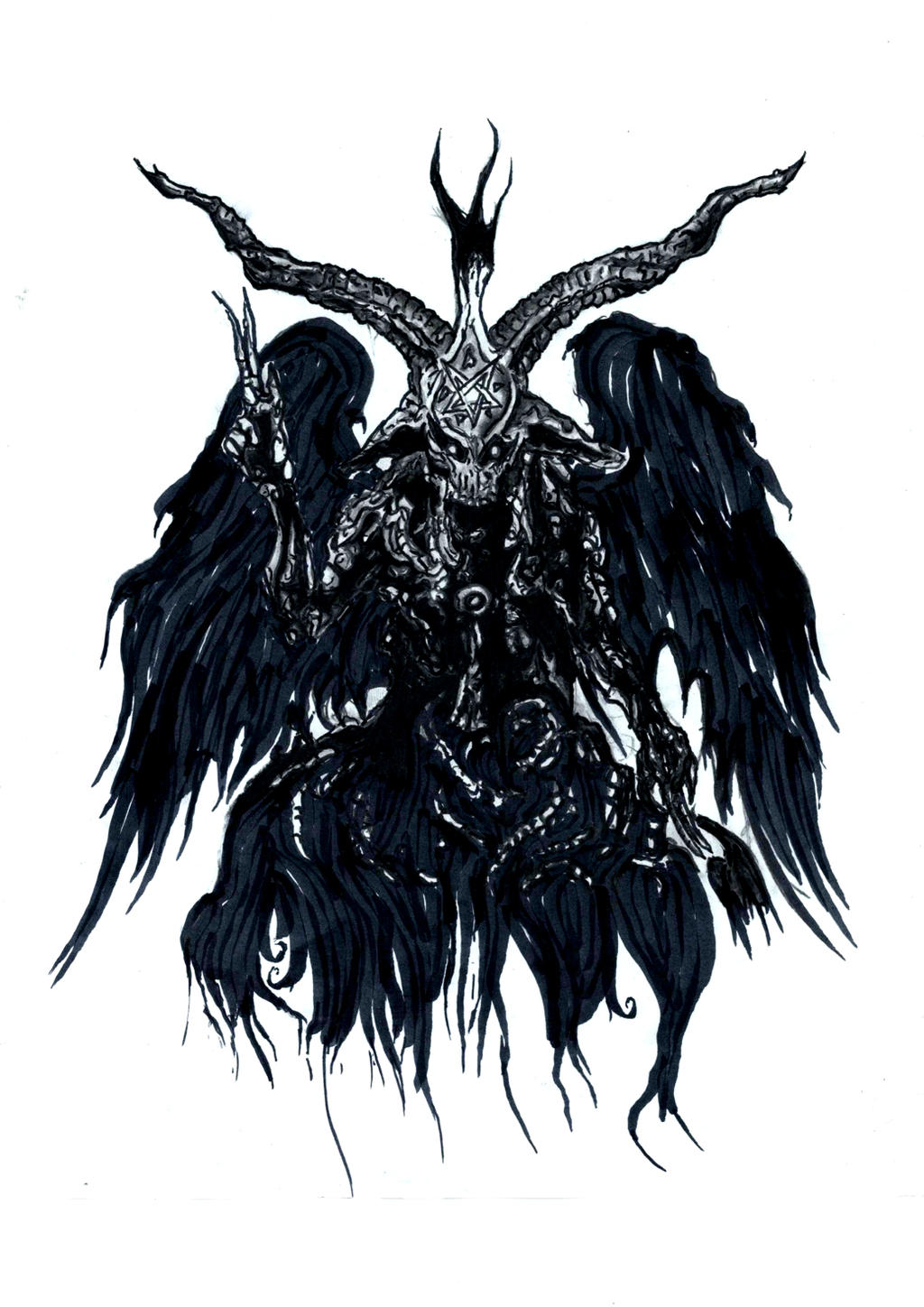 Baphomet Redesign (Revised) by KujiiiraArt on DeviantArt