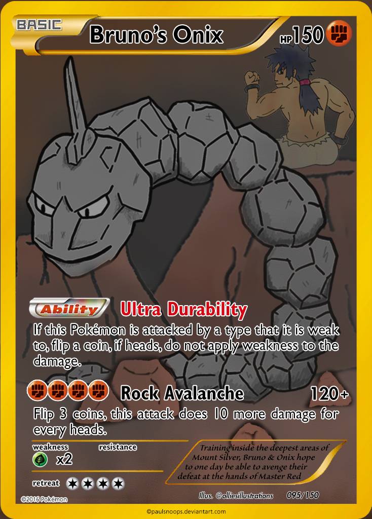 Bruno's Onix Pokmon Card Alter by OliverElson11 on DeviantArt Bruno's Onix Pokmon Card Alter by OliverElson11 on DeviantArt