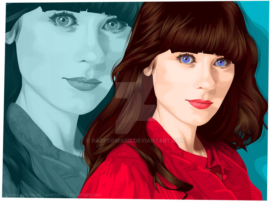 portrait of zooey by pazforward