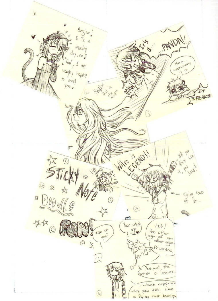 Sticky Note Montage 1 by Ya-chan777 on DeviantArt