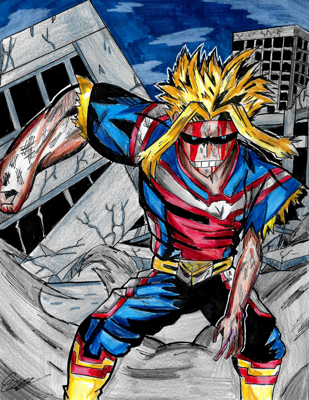 All Might Final Fight by dulest9494 on DeviantArt