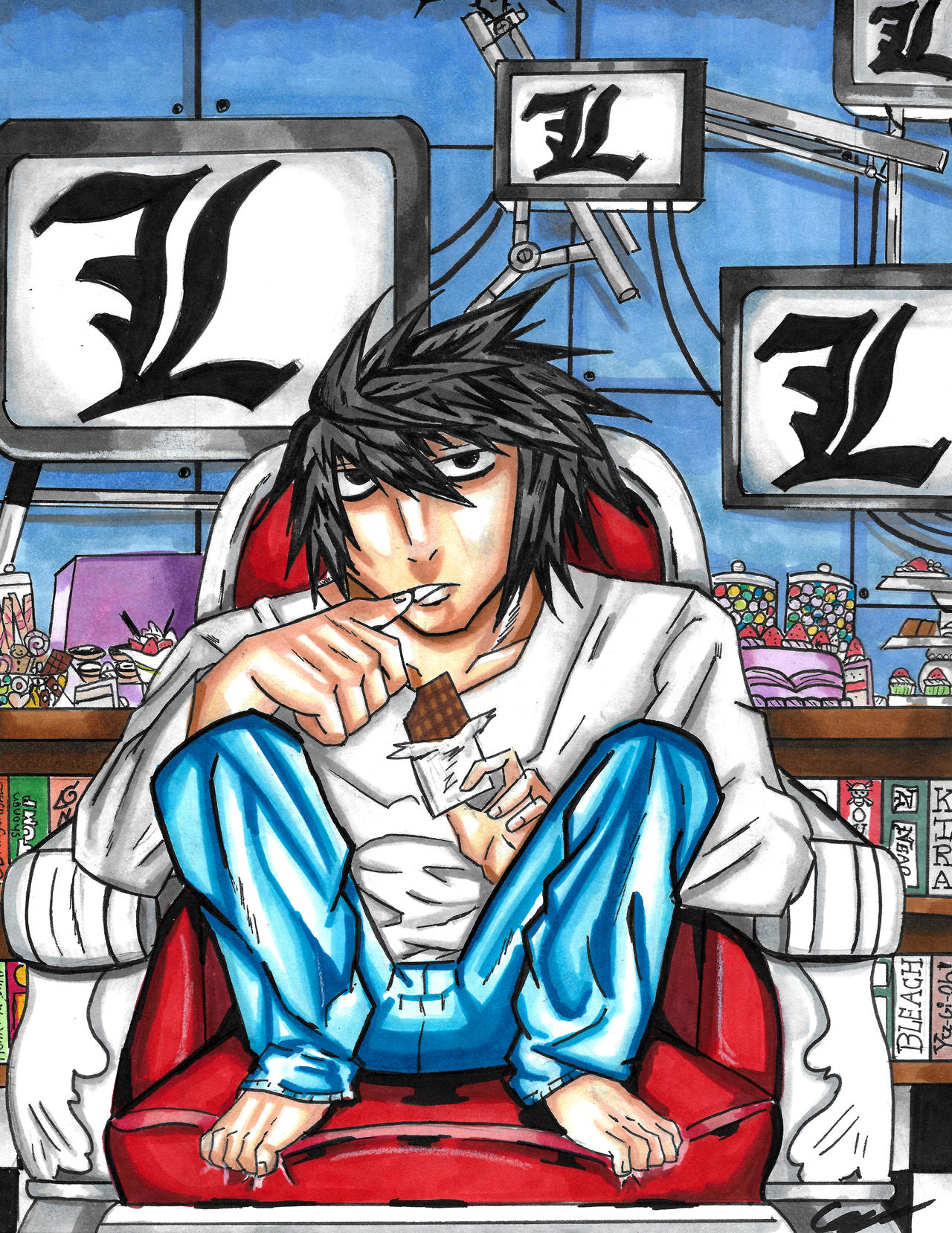 Commission Death Note L by dulest9494 on DeviantArt