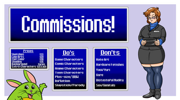 Commission Information Screen!