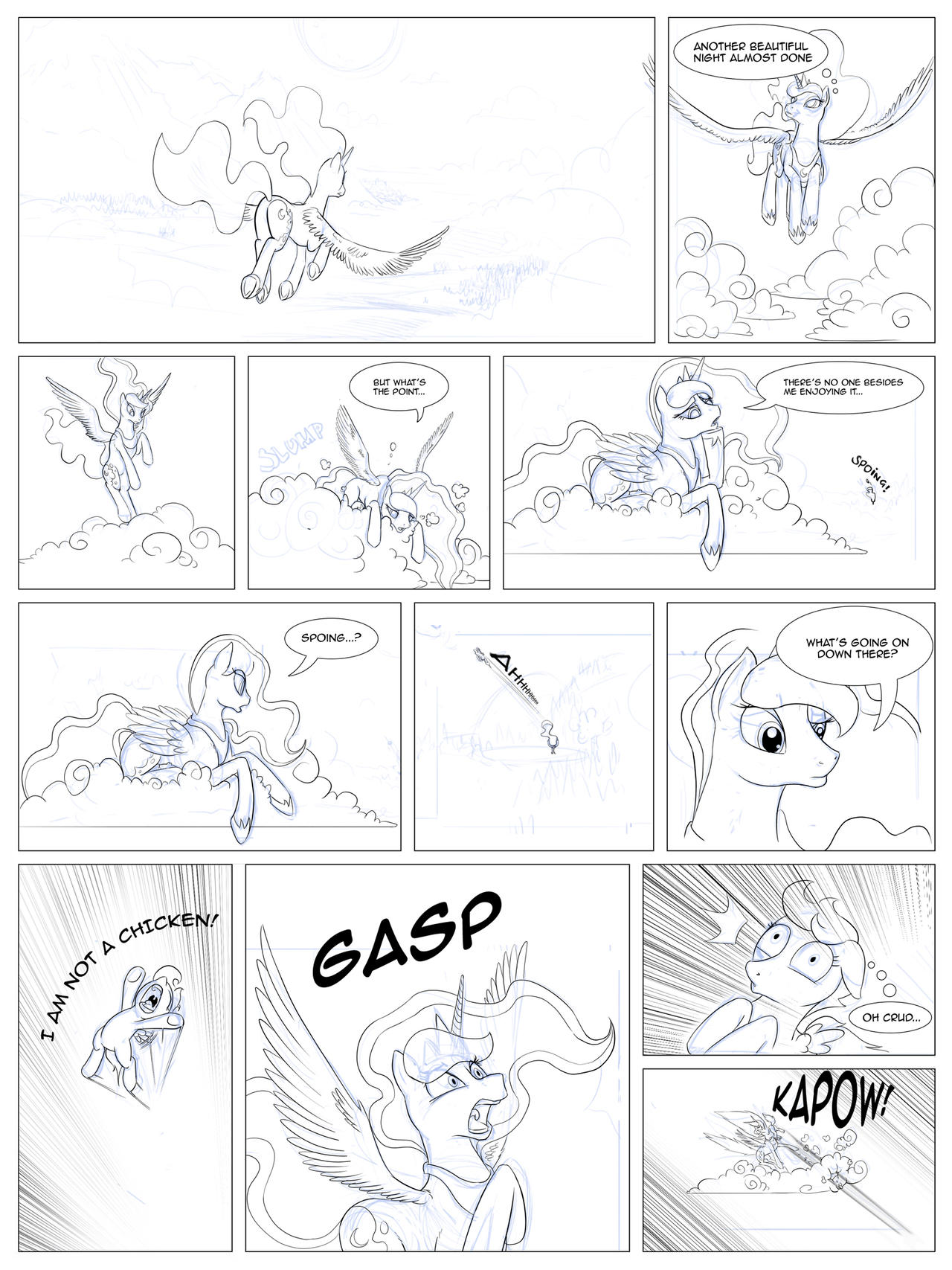 How luna met Scoot - Comic - WIP/Unfinished Page 1