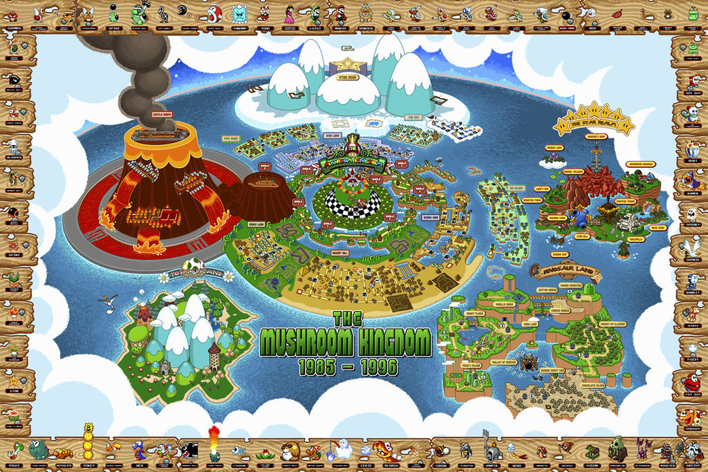 Grand World Map - Super Mario Wiki, the Mario encyclopedia