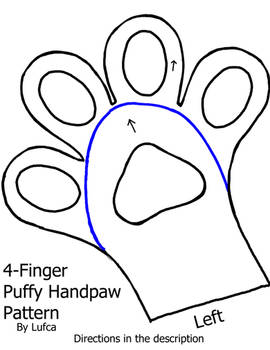 Free 4 Finger Puffy/Toony Handpaw Pattern