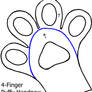 Free 4 Finger Puffy/Toony Handpaw Pattern