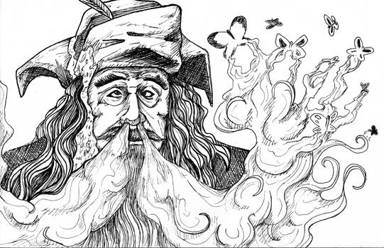 Radagast the Brown in ink