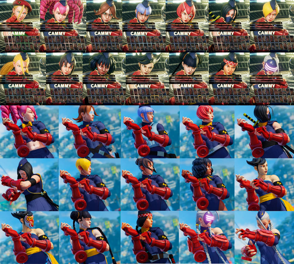 Shadowloo Cammy as all 12 Shadowloo Dolls by BBBMods on DeviantArt