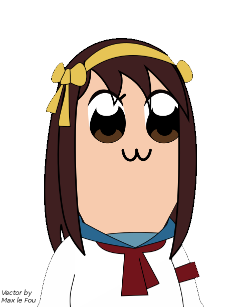 Haruhi in Pop Team Epic style