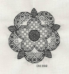 Blackwork Tudor Rose