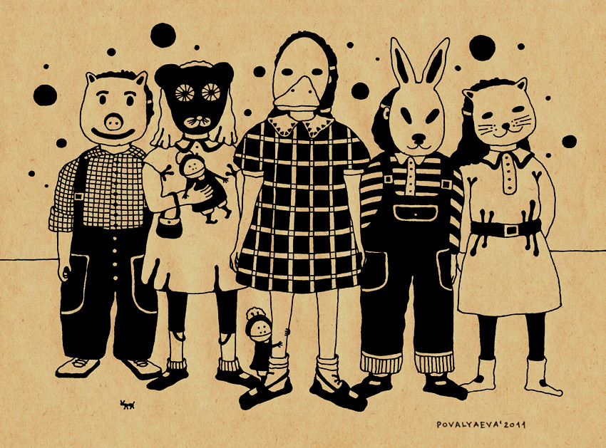 kids in masks