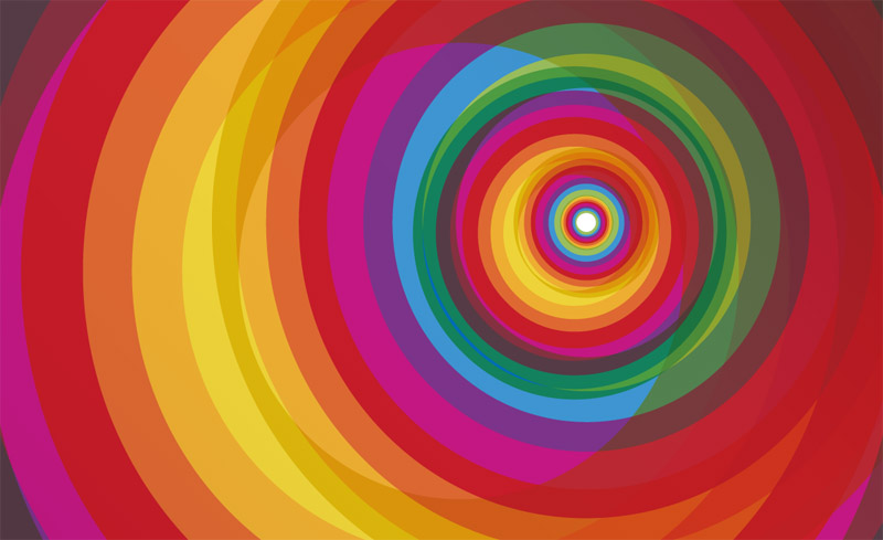 Spiral Rainbow Vector Background