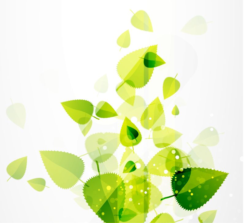 Abstract-Green-Leaves-Vector-Background