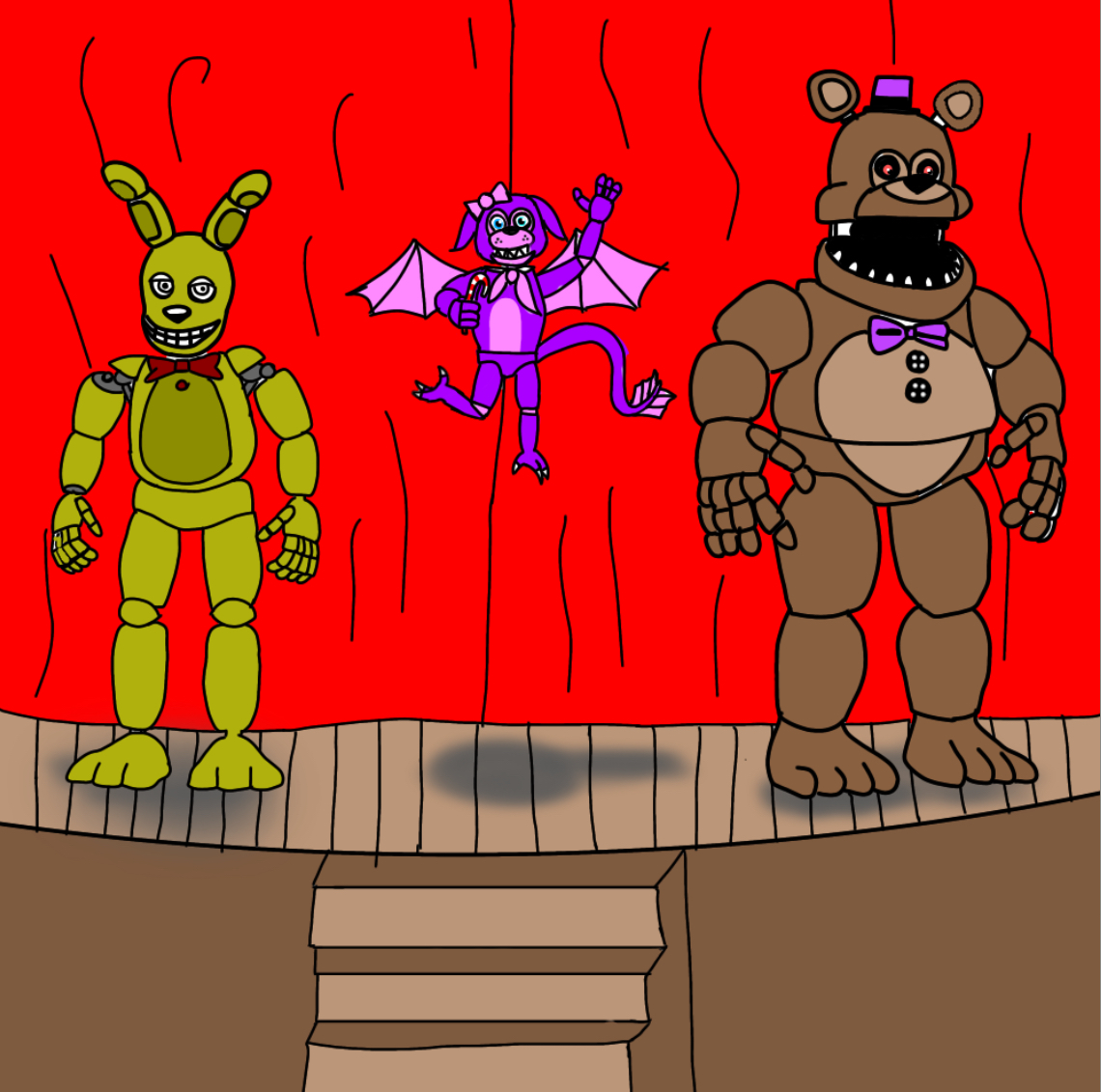 Fredbear and Springbonnie Blender release by Atticted on DeviantArt