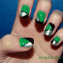 Glam green nails