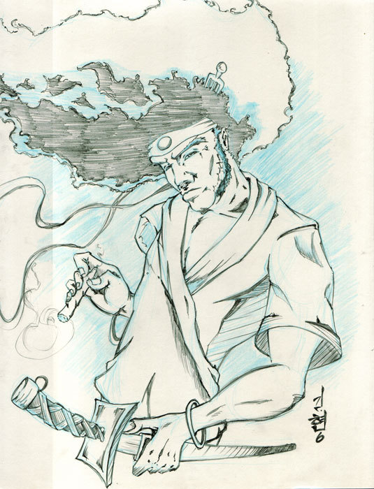 Afro samurai by Andres-Concept on DeviantArt