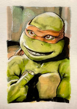 Michelangelo sketch card