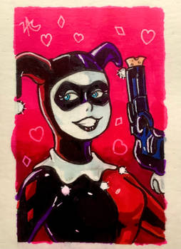 Harley Quinn sketch card